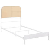 Coaster Fine Furniture 360301T Amherst - Radio Weave Rattan Metal Twin Bed - White