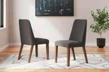 Ashley Furniture D615-02 Lyncott - Dining Uph Side Chair (Set of 2) - Charcoal / Brown