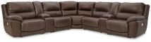 Ashley Furniture U71604S7 Ashley Furniture U71604S7 Dunleith - 7-Piece Power Reclining Sectional With 2 Storage Consoles - Chocolate