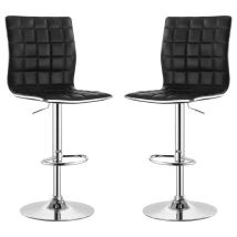 CoasterEveryday 122087 Ashbury - Upholstered Adjustable Bar Stool (Set of 2) - Black