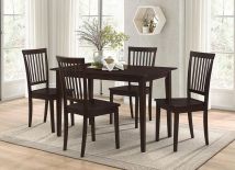CoasterEveryday 150152 Gomez - 5 Piece Rectangular Dining Table Set - Cappuccino