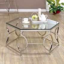 Furniture of America CM4160C Zola - Coffee Table - Pearl Silver