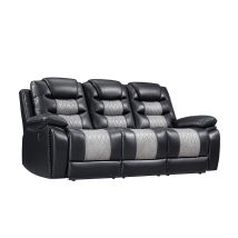 New Classic U7005-30P1-BKG New Classic U7005-30P1-BKG Nikko - Sofa With Power Footrest - Black / Gray