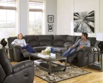 Ashley Furniture 27801/48/49/25 Tambo - 3 Pc. - Right Arm Facing Loveseat with Console 2 Pc Sectional, Rocker Recliner - Pewter