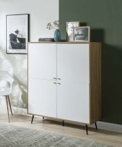 ACME AC01069 Gencho - Cabinet - White & Oak Finish