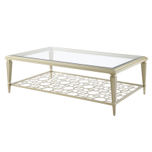 ACME LV02785 Zaba - Coffee Table - Glass Top & Silver