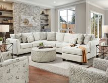 Furniture of America SM8188-SECT Pocklington - Sectional - Ivory