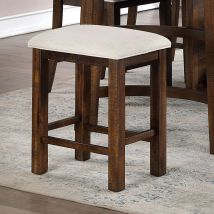 Furniture of America CM3902BC-2PK Fredonia - Counter Height Stool (Set of 2) - Rustic Oak / Beige