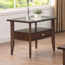 Furniture of America CM4905WN-E Riverdale - End Table - Dark Walnut