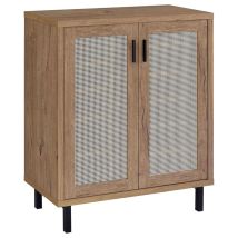 Coaster Fine Furniture 950421 Teller - 2-Door Shoe Storage Cabinet - Natural Oak