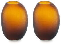 Ashley Furniture A2900002 Embersen - Vase (Set of 2) 11" - Amber