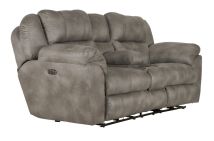 Jackson Furniture Industries 761899-1300/28 Ferrington - Power Lay Flat Reclining Console Loveseat With Power Adjustable Headrest & Lumbar - Steel