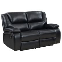 Coaster Fine Furniture 610245 Camila - Upholstered Motion Reclining Loveseat - Black