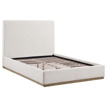 Coaster Fine Furniture 302053Q Knox - Upholstered Queen Platform Bed - Cream