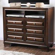 Furniture of America CM7302CH-TV Brandt - Media Chest - Brown Cherry