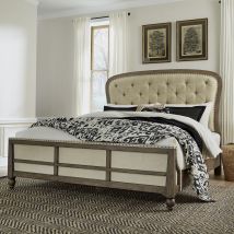 Liberty Furniture 615-BR-QSH Liberty Furniture 615-BR-QSH Americana Farmhouse - Queen Shelter Bed - Dusty Taupe