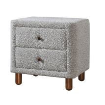 ACME BD02473 Cleo - Nightstand - Gray Boucle