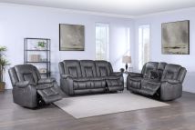 New Classic 22-2505G-3PM New Classic 22-2505G-3PM Morello - Power P1 3 Piece Sofa & Loveseat & Recliner - Gray