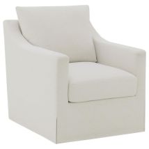 Coaster Fine Furniture 904133 Winter - Upholstered Sloped Arm Accent Swivel Chair - Beige