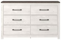 Ashley Furniture B1190-31 Gerridan - Six Drawer Dresser - White / Gray