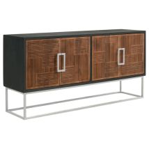 Coaster Fine Furniture 950331 Borman - 4 Door Wood Accent Cabinet - Walnut And Black