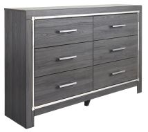Ashley Furniture B214-31 Lodanna - Six Drawer Dresser - Gray