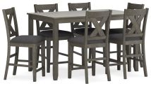 Ashley Furniture D388-423 Caitbrook - Rect Drm Counter Table Set (Set of 7) - Gray