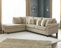 Signature Design by Ashley® 40401/16/67 Dovemont - Putty - Left Arm Facing Corner Chaise 2 Pc Sectional
