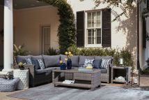Signature Design by Ashley® P440/854/877/701/702 Salem Beach - Dark Gray - 5 Pc. - Sectional Lounge Set