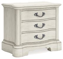 Signature Design by Ashley® B980-93 Arlendyne - Antique White - Three Drawer Night Stand