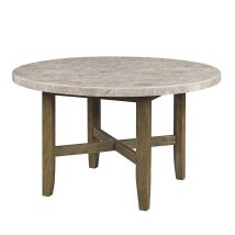 ACME DN01449 Karsen - Dining Table - Marble & Rustic Oak Finish
