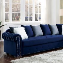 Furniture of America CM6239BL-SECT Wilmington - Sectional - Blue