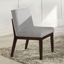 ACME DN03931 Edwyn - Side Chair (Set of 2) - Gray Fabric & Brown Finish
