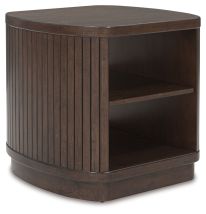 Ashley Furniture T679-2 Korestone - Square End Table - Dark Brown