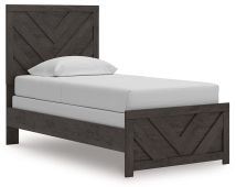 Ashley Furniture B3789B2 Prendonea - Twin Panel Bed - Charcoal