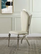 ACME DN00928 Cyrene - Side Chair (Set of 2) - Beige - Metal - 43"