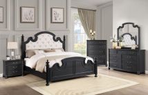 Coaster Fine Furniture 224761KE-S5 Celina - 5 Piece Eastern King Bedroom Set - Black