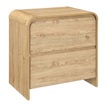 New Classic T3518N-22 Mara - Two Drawer End Table / Bedside Table - Natural