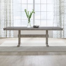 Liberty Furniture 528-CD-TRS Hallendale - Trestle Table - Gravel Wash