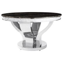 CoasterElevations 107891 Anchorage - Round Glass Top Dining Table - Chrome