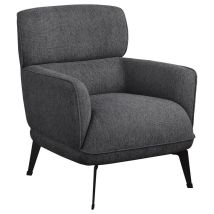 Coaster Fine Furniture 903082 Andrea - Upholstered Crecent Arm Accent Chair - Gray