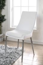Furniture of America CM3384WH-SC-2PK Izzy - Side Chair (Set of 2) - Silver / White