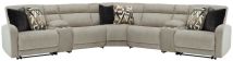 Signature Design by Ashley® 54405S10 Colleyville - Stone - 7-Piece Power Reclining Sectional