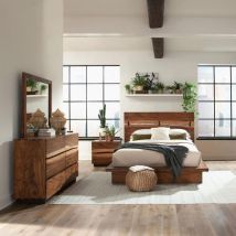 CoasterElevations 223250KW-S4 Winslow - 4 Piece California King Bedroom Set - Smokey Walnut