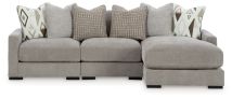 Benchcraft® 20305S4 Benchcraft® 20305S4 Aslan Court - 3-Piece Sofa Sectional With RAF Corner Chaise - Pebble