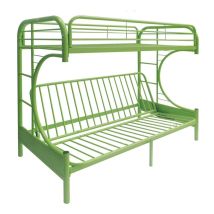 ACME 02091W-GR Eclipse - Twin Over Full Over Futon Bunk Bed - Green