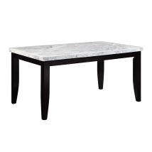 ACME DN01446 Hussein - Dining Table With Marble Top - Marble & Black Finish