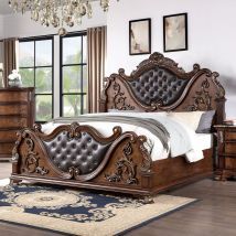 Furniture of America CM7478CH-Q-BED Esparanza - Queen Bed - Brown Cherry