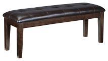 Ashley Furniture D596-00 Haddigan - Large UPH Dining Room Bench - Dark Brown