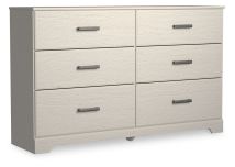 Ashley Furniture B2588-31 Stelsie - Six Drawer Dresser - White